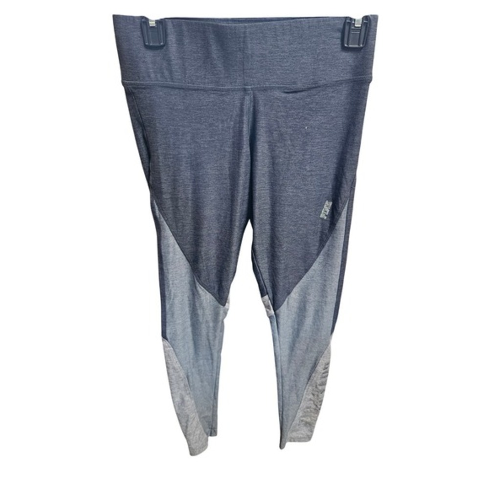PINK Victoria's Secret Leggings Gray Blue Ombre High‎ Waist Activewear Sparkle